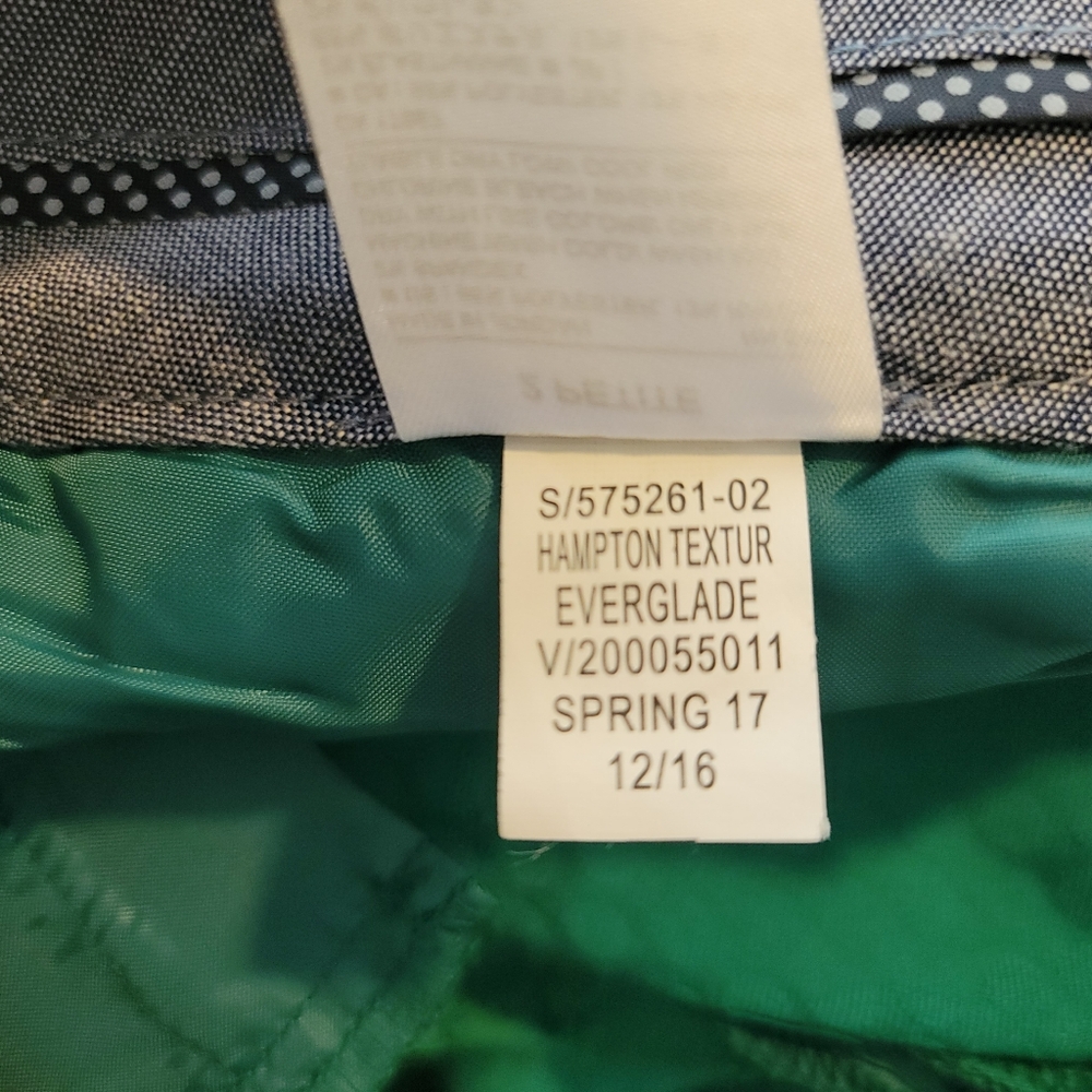 Sz 2P Banana Republic Hampton Textured Everglade Green Trousers - Picture 7 of 7